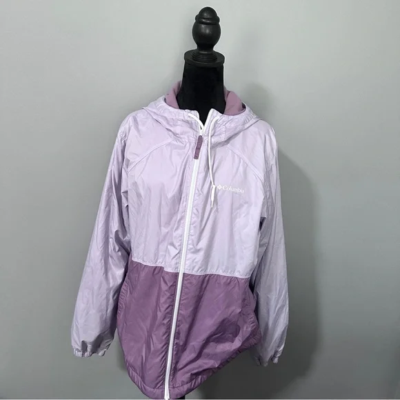 Columbia Lilac Fleece Lined Windbreaker Jacket - Picture 2 of 6